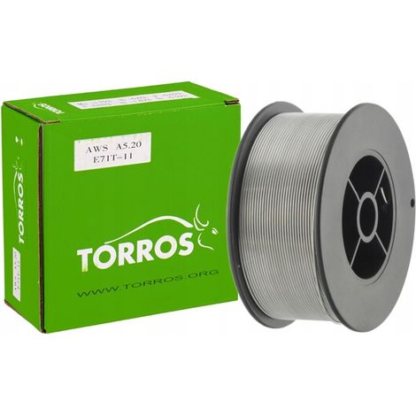 Alambre de soldadura autoprotegido Torros E71T-GS de 1,0 mm, 1 kg, sin gas.