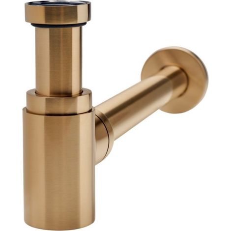 Wirquin Siphon lavabo design Linéis mini laiton or brossé
