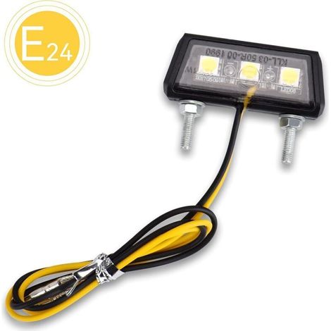 Éclairage de plaque minéralogique LED universel pour moto 12 V Mini micro éclairage de plaque d'immatriculation éclairage de moto (1/5)