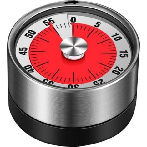 Mechanical Kitchen Timer White Kitchen Magnetic Time Manager Stainless Steel Rotating Kitchen Timer Countdown (1/3)