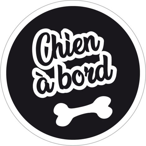 Sticker Chien à Bord – Autocollant Voiture Sécurité – 12,5 x 12,5 cm (1/3)
