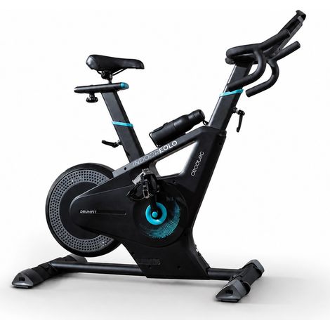 Cecotec Vélo d'appartement à résistance à l'air et magnétique DrumFit Indoor Eolo, application et écran LED, volant d'inertie 6 (1/5)