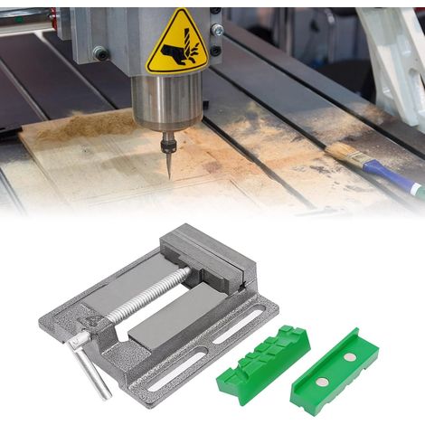 Morsa per trapano a colonna in metallo, trapano da banco da 100 mm, morsetto da banco con 2 cuscinetti magnetici multi-scanalatura per uso quotidiano (4 pollici), ghisa per impieghi gravosi (1/5)