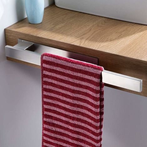 ZOLGINAH Auto-Adhésif Porte-Serviettes sans Perçage Serviette Barre pour Salle De Bains ou Cuisine 39cm (1/5)
