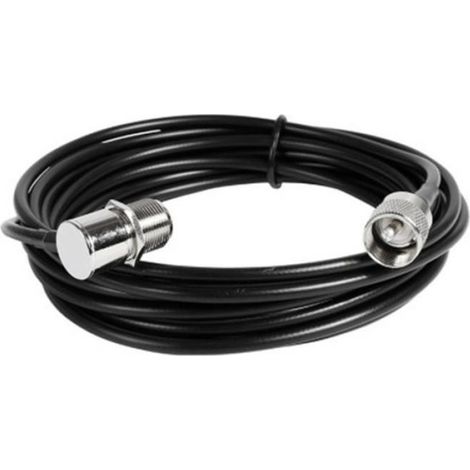 Câble Coaxial - RG58 - 50 Ohms - 5 Mètres - UHF Femelle Vers UHF Mâle - Pour Antenne Automobile (1/4)