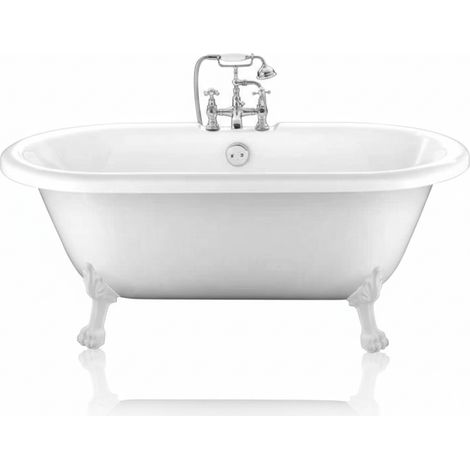 Freistehende Badewanne CHELSEA Löwenfüße WEISS 170