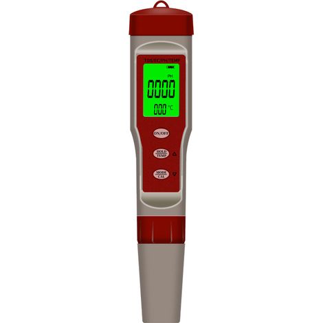 Testeur de Qualité de l'Eau 6-en-1 (pH, TDS, EC, Salinité, Température) – Stylo Numérique PPM pour Piscine, Hydroponie et Filtre à Eau avec Rétroéclairage-lsw