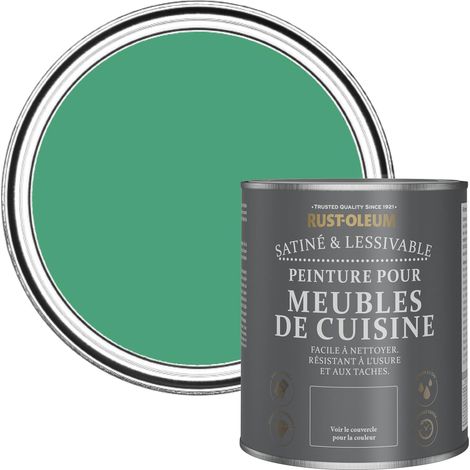 Peinture Verte pour Meubles de Cuisine, Finition Satinée - Émeraude 750ml (1/5)
