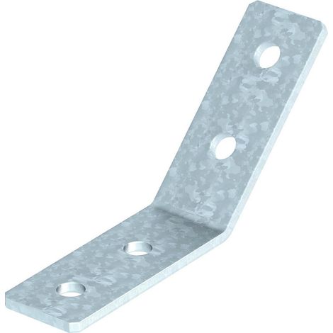 OBO Bettermann Ángulo de conexión 45°, con 4 orificios 101x101x40x5 acero galvanizado en caliente, 1124669