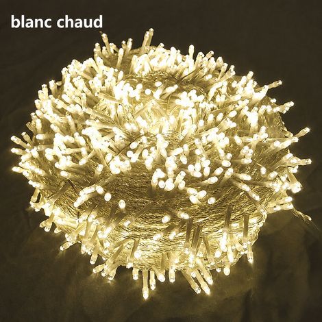 Guirlande lumineuse LED 10m 100 LED blanc chaud 110V avec raccord d'extension blanc chaud 110v10 m100 500 g – Livraison gratuite