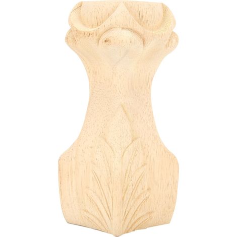 Pied de meuble sculpté Bois de caoutchouc Style européen élégant pour armoire TV canapé 18x7x6cm à peindre (1/5)