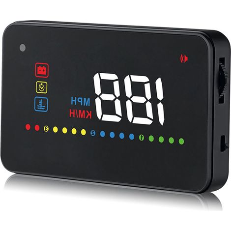 A200 HUD Universel 3,5 pouces Affichage Tête Haute Voiture Compteur de Vitesse OBD2 Projection Pare-Brise (1/5)