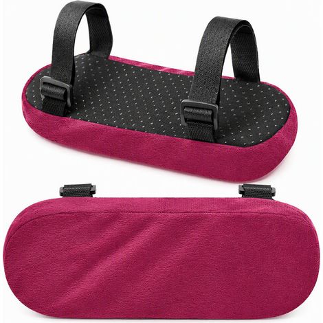 Coussin d'accoudoir violet en mousse à mémoire de forme 23,5 x 7,5 x 3 cm, protection de coude pour siège de voiture et chaise (1/4)