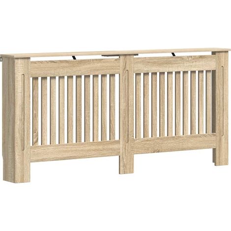 vidaXL Cubierta para radiador madera de ingeniería 172x19x81 cm (1/2)
