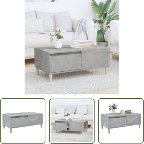 Maison Exclusive Couchtisch Betongrau 90x50x36,5 cm Holzwerkstoff