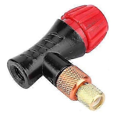 Tête de valve de gonflage pour pneus de vélo de route et VTT (noir et rouge) (1 pièce) (1/5)