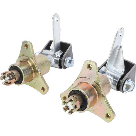 1 paire de supports de broche de direction, 3 goujons, moyeux de roue avant en alliage d'acier pour pneus de 6 pouces, ATV Go Kart Quad Bike. (1/5)