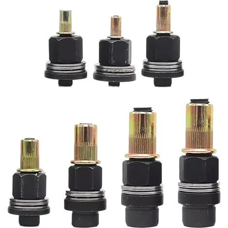Lot de 7 écrous à riveter M3 - Pince à écrou à riveter en acier au carbone - Compatible avec perceuse-visseuse et clé manuelle - Ensemble d'écrous à rivets aveugles pour voiture, étagère et fixation (1/5)