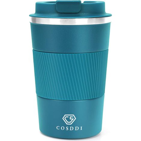 Insulated Travel Mugs with Leakproof Lid Reusable Coffee Cups Car Travel Coffee Cup Stainless Steel Cup for Hot and Cold Coffee (1/5)