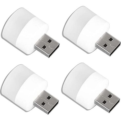 Veilleuse USB, mini ampoule LED, à brancher, blanc chaud, adaptée (1/5)