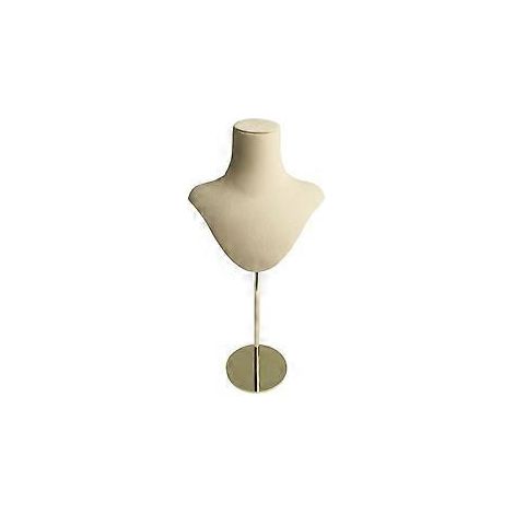 Schaufensterpuppen-Halskettenhalter, Ständer, Porträtmodell-Schmuckorganisator, Ausstellungsständer für Damen und Mädchen, Schaufensterdekoration, Beige (S Beige)