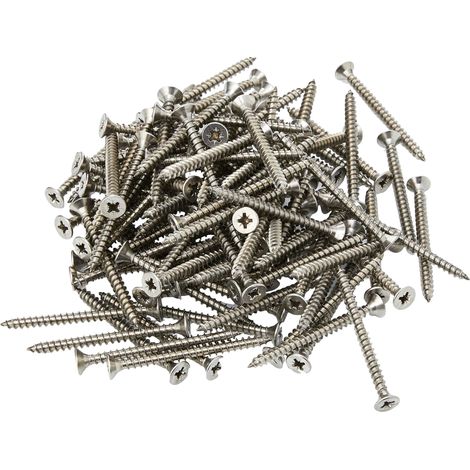 ForgeFix POZI560SS Multi-Purpose Pozi Compatible Screw CSK ST S/Steel 5.0 x 60mm Box 100 FORPOZI560S