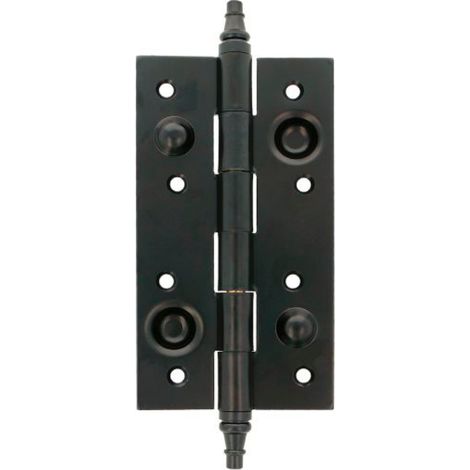 Bisagra puerta blindada seguridad 150x80mm acero negro canto recto (1/2)