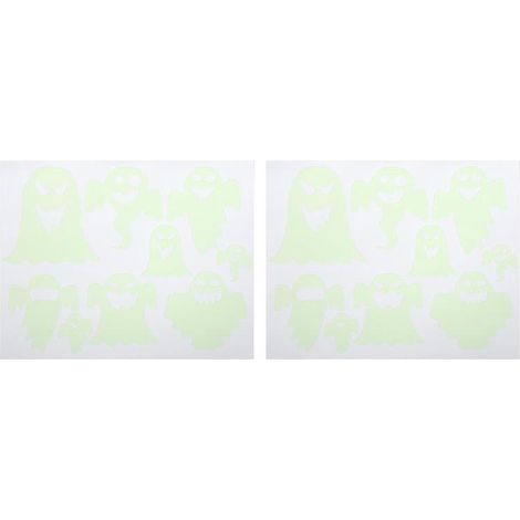 Lot de 2 autocollants fluorescents pour décorations d'Halloween (1/3)