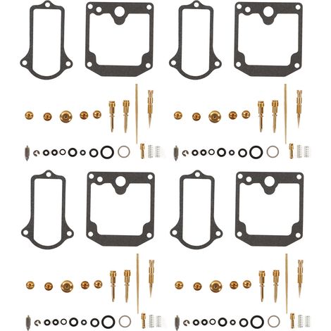 GARRYFIZH Kit de réparation de carburateur de moto 4 pièces ensemble de révision de reconstruction de carburateur pour KZ650B Z650 KZ650C personnalisé KZ650D SR KZ650