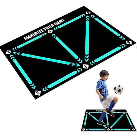 HOXILEELEO - Tapis de football à effet step, 60 x 90 cm, tapis d'entraînement de football, tapis de football silencieux (1/5)