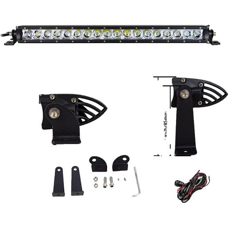 Barra de luz LED, fila única, múltiples opciones de longitud, resistente al agua IP67. (1/2)