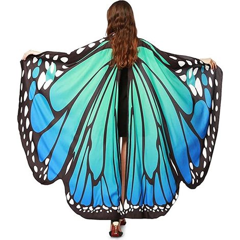 Châle ailes de papillon pour femme, idéal pour Halloween, pour filles et adultes, déguisement et cape. (1/5)