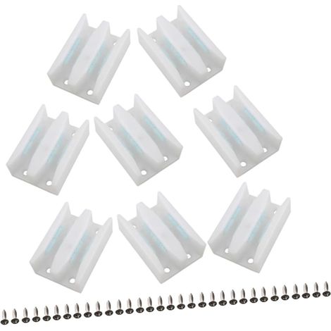 lot de 8 guide de sol pour porte en verre, plastique (1/5)