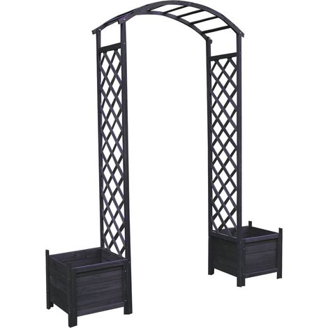 Rosa arco Nero aiuto per l'arrampicata Vasca da bagno Flower tub Gate arch Arco a traliccio Pergola (1/3)