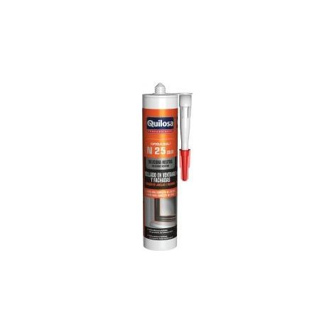 QUILOSA SILICONA NEUTRA N25 BRONCE (TUBO 300 ML. (1/2)