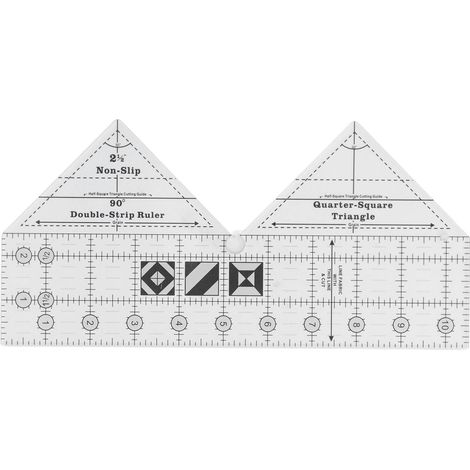 Équerre de couture 90 degrés 10 pouces, règle triangulaire acrylique double bande pour coupe et conception de vêtements (1/5)