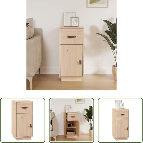 Kieferholzbeistelltisch - Sideboard 34x40x75 cm Massivholz Kiefer (1/5)