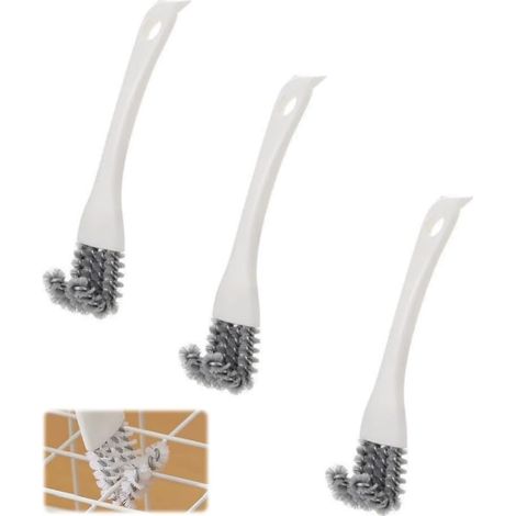 Lot de 3 brosses de nettoyage pour cage à oiseaux, avec manche long, accessoires pour cage à oiseaux, brosse de nettoyage avec pelle et poignée ergonomique (1/4)