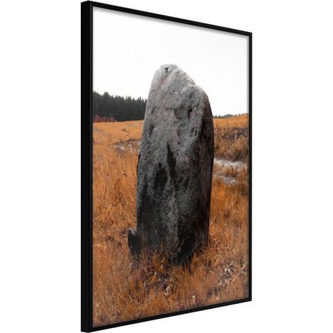 Affiche Murale Encadrée "Meeting Stone" 30 x 42 cm Noir