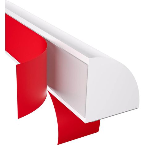 Moulure quart de rond flexible, autocollante double face, pour coin de bord de mur, comptoirs, 2,5 m de long, blanc (1/5)
