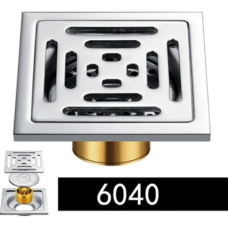 -6040Shower Drain Thick Stainless Steel Floor Drain Ordinary Bathroom Toilet Kitchen Balcony Dedicated To prevent odor BaIDaiMoDeng (1/4)