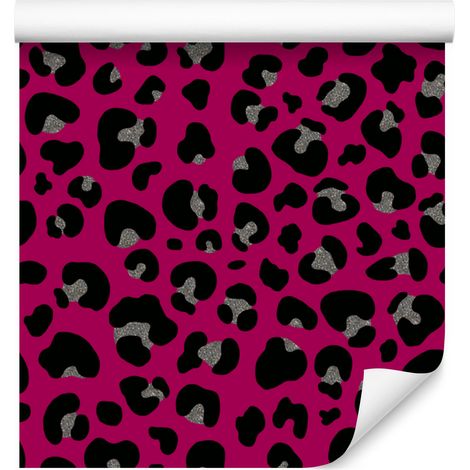 Papel pintado de cuero rosa, morado, burdeos, negro y grafito de 50x1000 cm. (1/5)