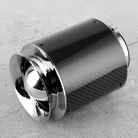 76 mm / 3 Zoll Universal-Luftfilter mit Carbonfaser-Textur für Autos, Ersatzteil L (1/5)