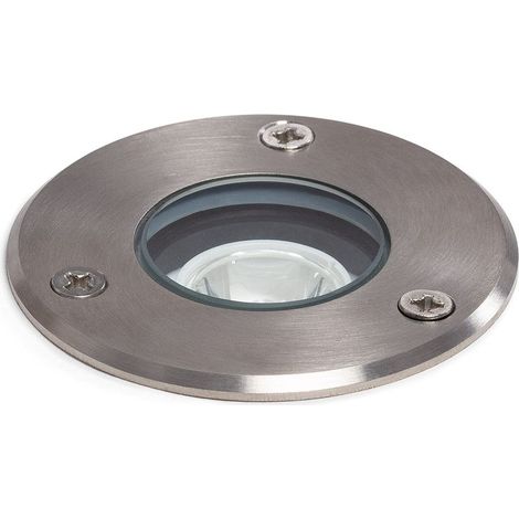 Spot LED Extérieur 3W Inox Encastrable au Sol 3000K Blanc chaud (1/5)