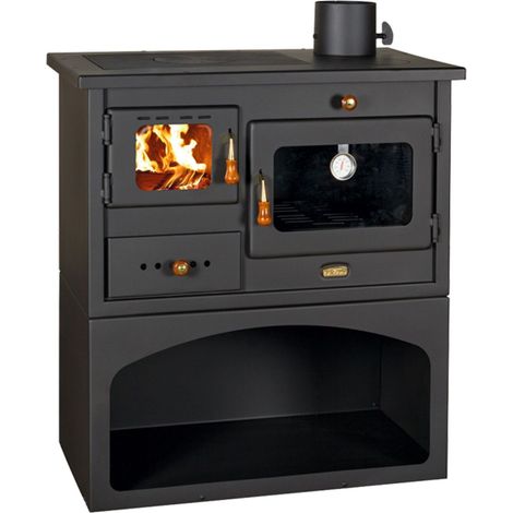 Stufa a legna con forno. Piastre in ghisa. 10kw Potenza termica. Modello Prity 1P 34