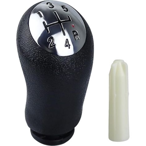 Pommeau de Vitesse avec Adaptateur Pommeau de Levier de Vitesse Manuel 5 Vitesses pour Renault Clio 3, Clio 4, Megane 2, Laguna 2, Scenic Mk2 - Levier de Vitesse Ergonomique (1/5)
