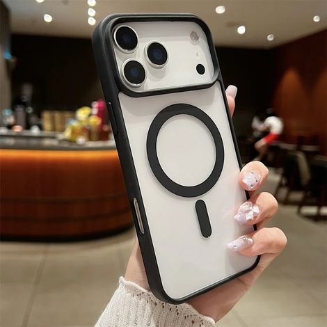 (Noir, iPhone Air) Coque de téléphone ultra-mince, douce pour la peau et résistante aux chocs, compatible avec la recharge sans fil magnétique.