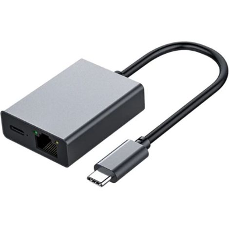 Adattatore docking station da USB C a Ethernet per TV 4K, adattatore da USB C a Ethernet, supporta la ricarica Plug and Play PD. (1/2)