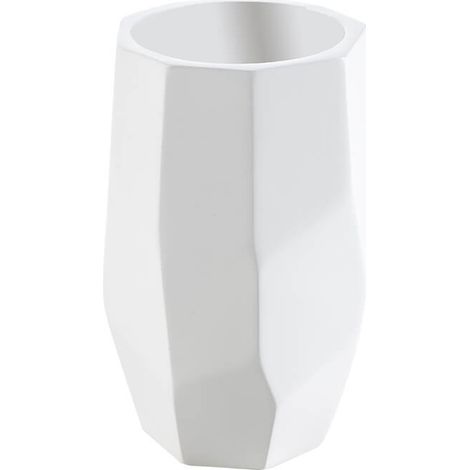 Bicchiere porta spazzolini da appoggio in solid surface di Cipì