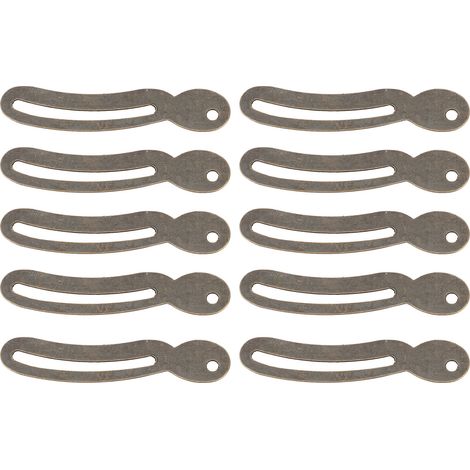 Lot de 10 charnières de couvercle en cuivre style vintage, pour armoire, boîte à bijoux ou étagère, couleur bronze. (1/5)